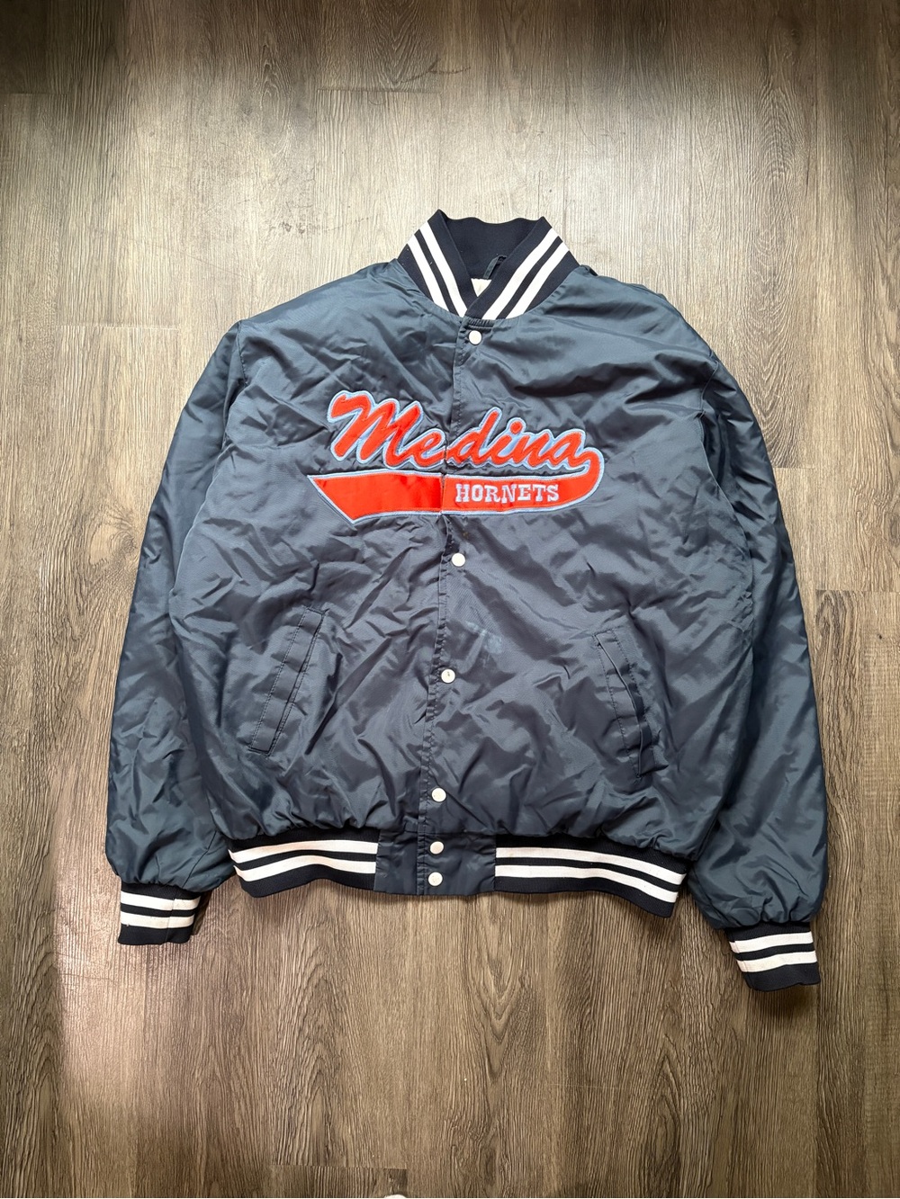 Vintage 90s Pennoc Medina Hornets Bomber Jacket | Varsity